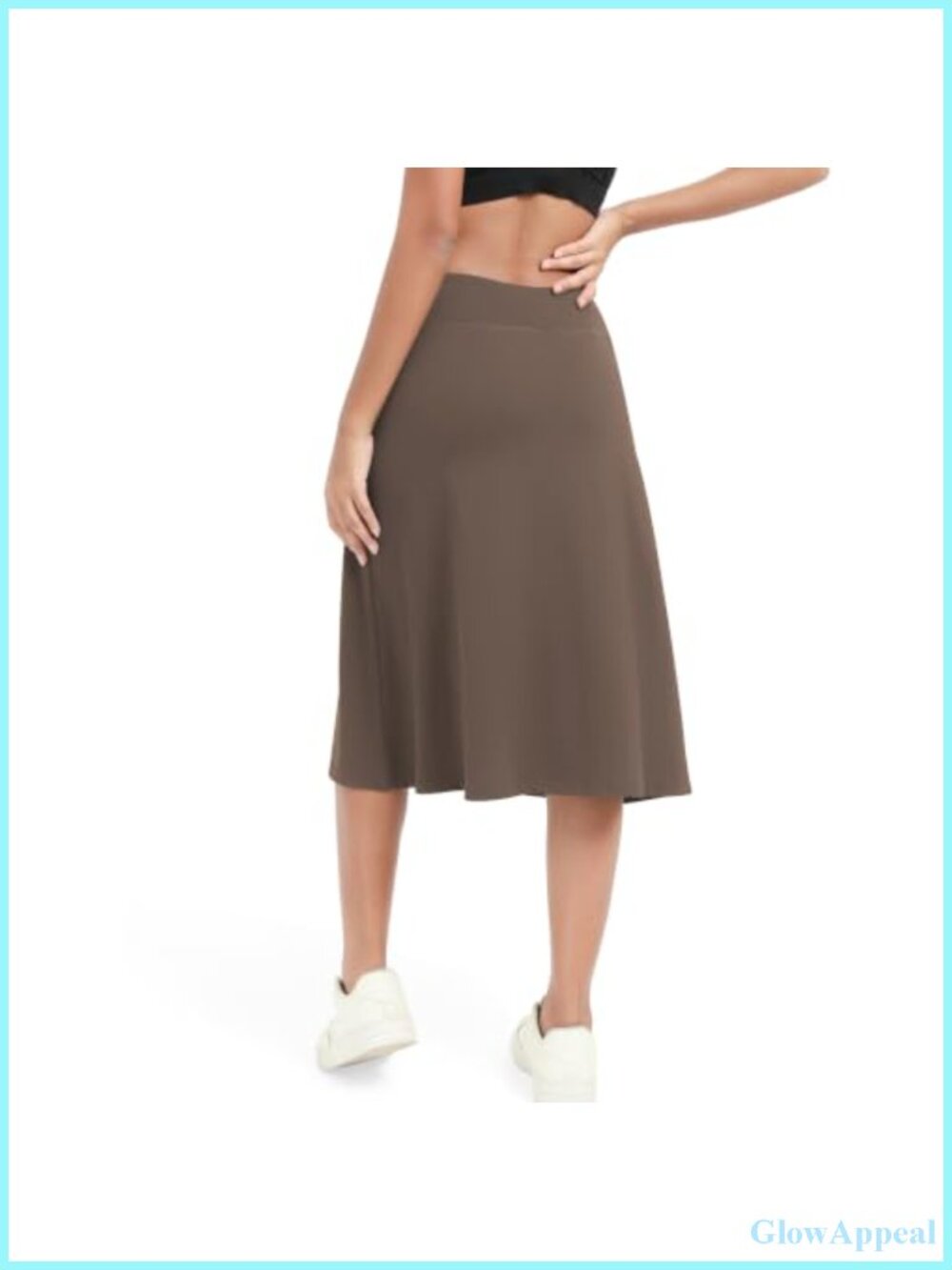 Women's 28" Midi Long Skorts Knee Length Swim Skirt with Pockets